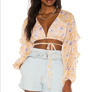 Majorelle Gwen floral crop top